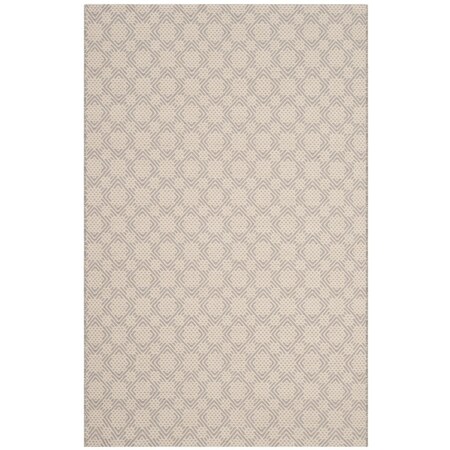 Safavieh Cotton Kilim Medium Rectangle Area Rug, Silver and Ivory - 5 x 8 ft. KLC222D-5